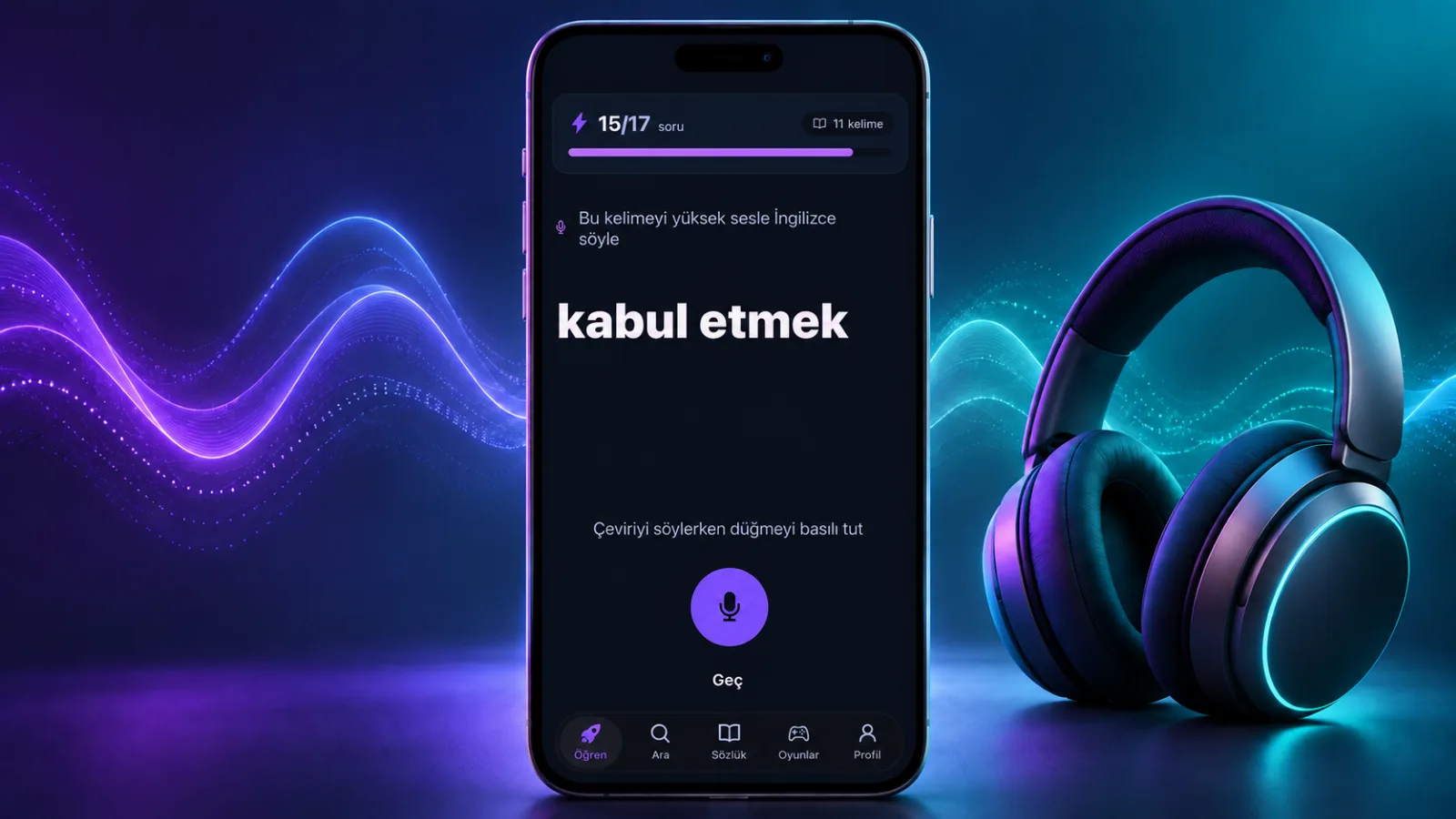 VibeLing'de telaffuz antrenmanı