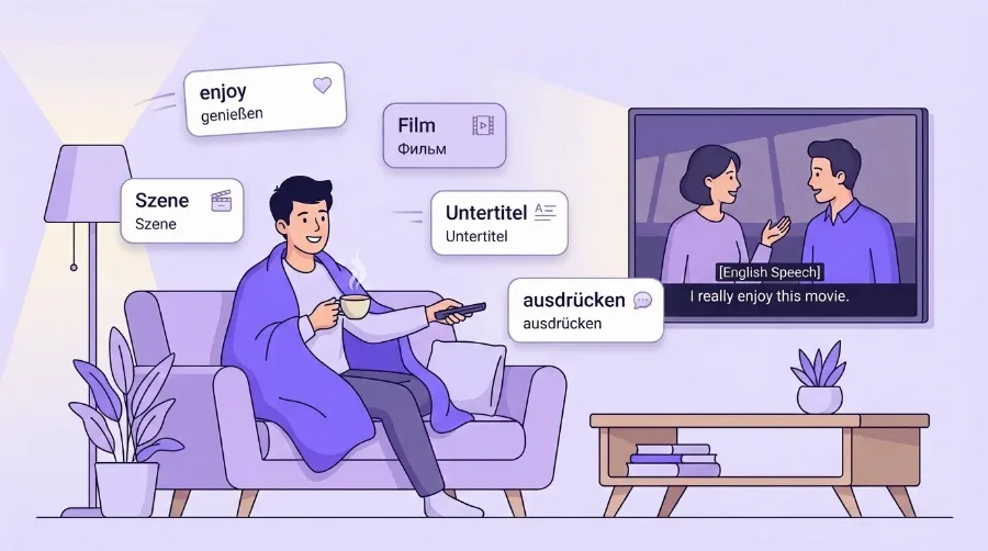 Englisch lernen mit Filmen und Serien: eine Schritt-für-Schritt-Methode, die wirklich funktioniert
