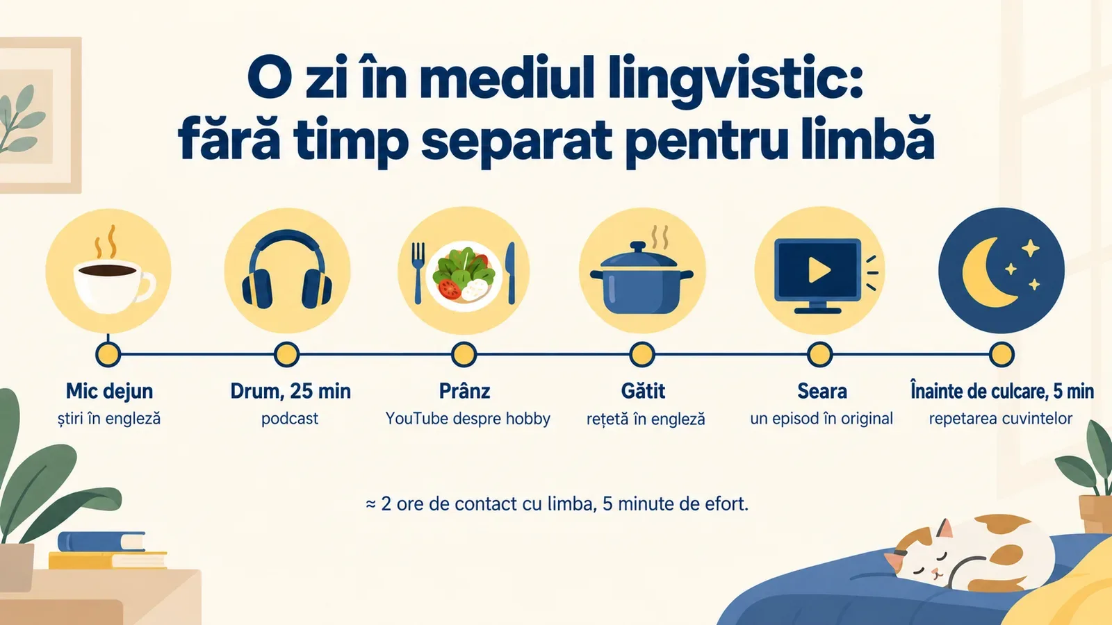 O zi în mediul lingvistic: fără timp separat pentru limbă