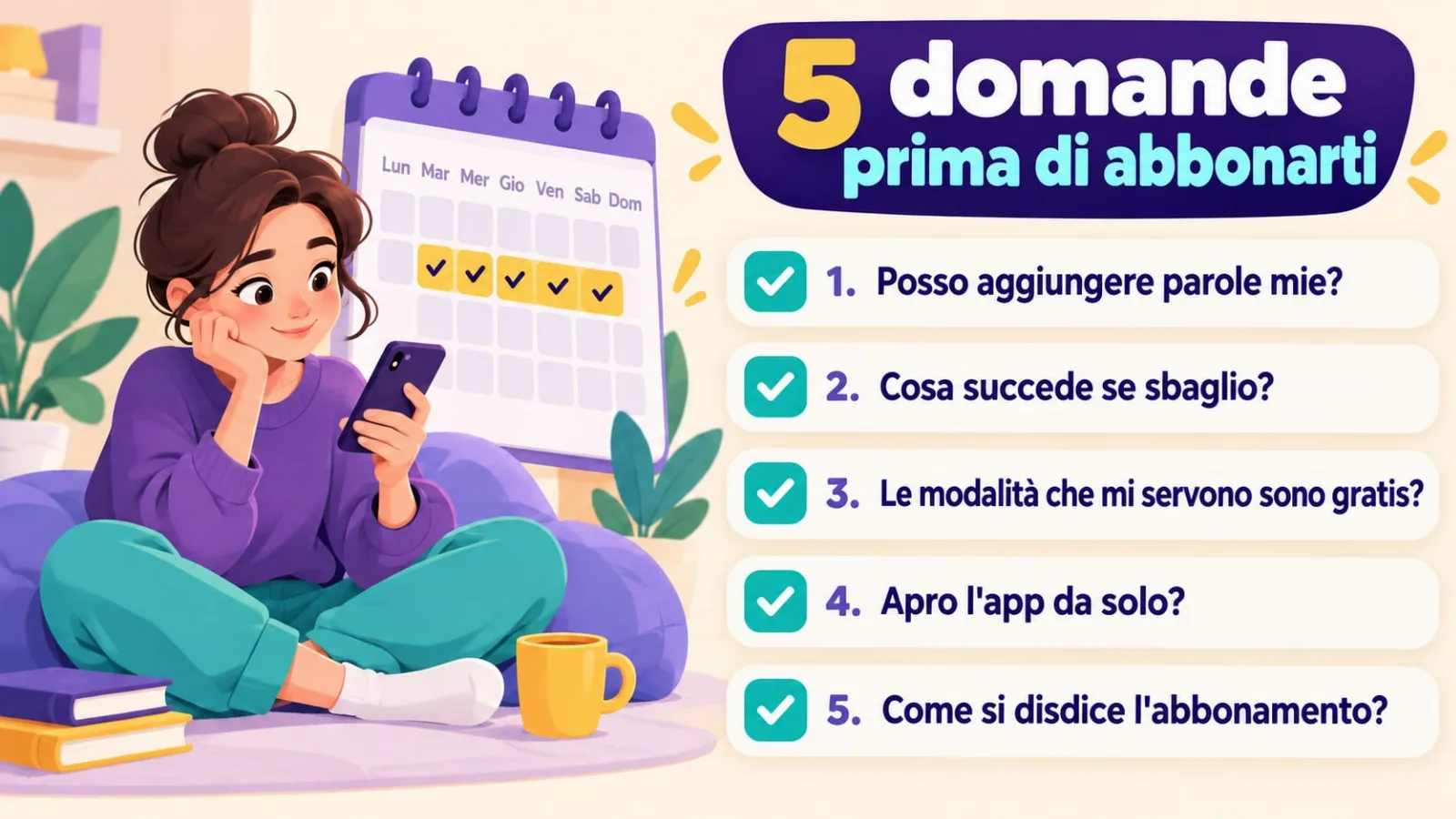 Cinque domande prima di abbonarsi a un'app