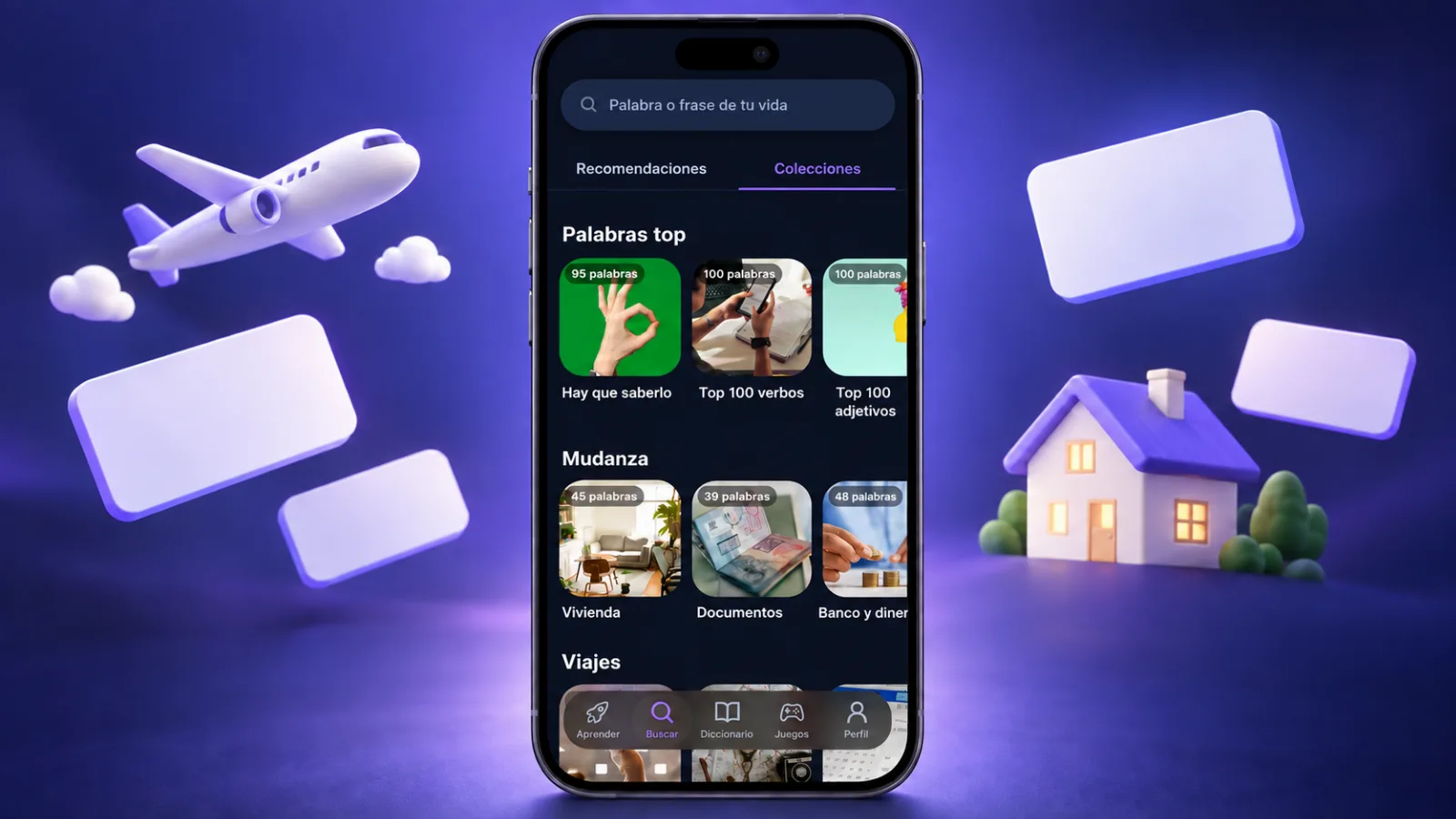 Colecciones temáticas en la app VibeLing