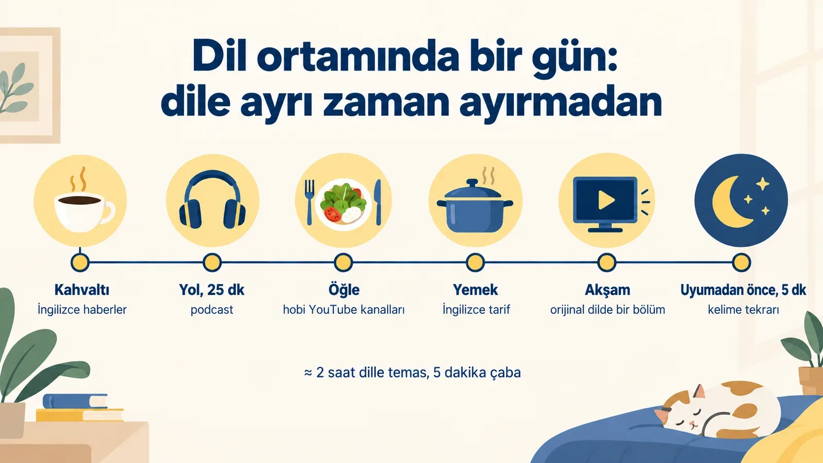 Dil ortamında bir gün: dile ayrı zaman ayırmadan