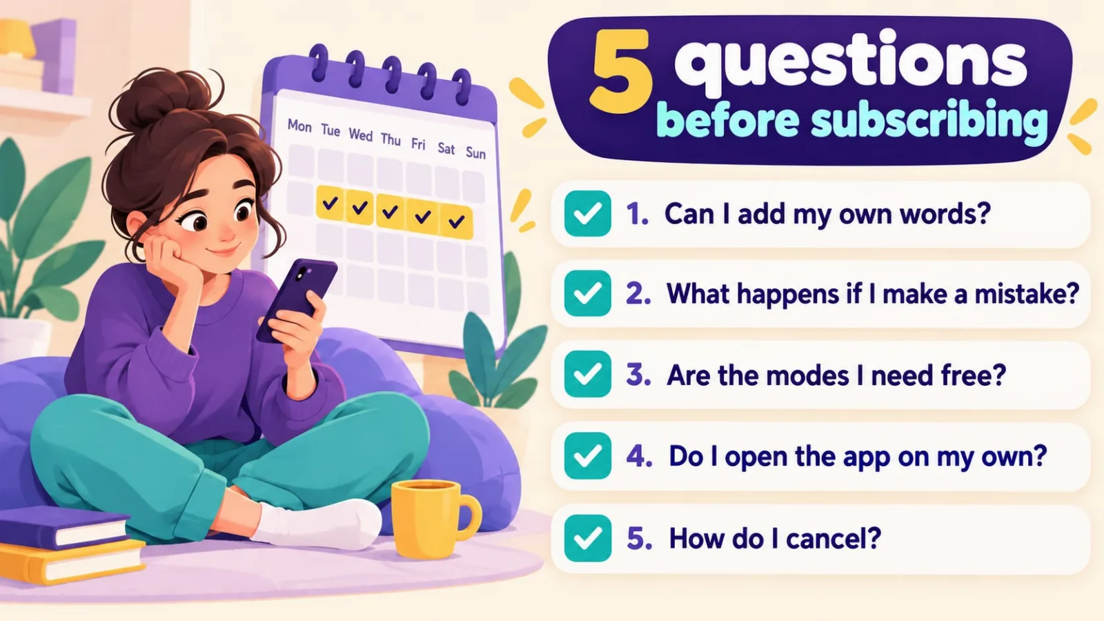 Five questions to ask an app before subscribing