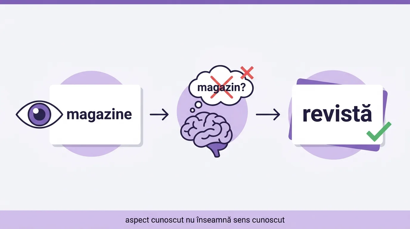 Capcana: vezi magazine, creierul sugerează magazin, sensul real este revistă