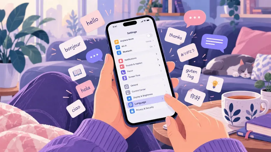 Faut-il mettre son téléphone dans la langue qu'on apprend ?