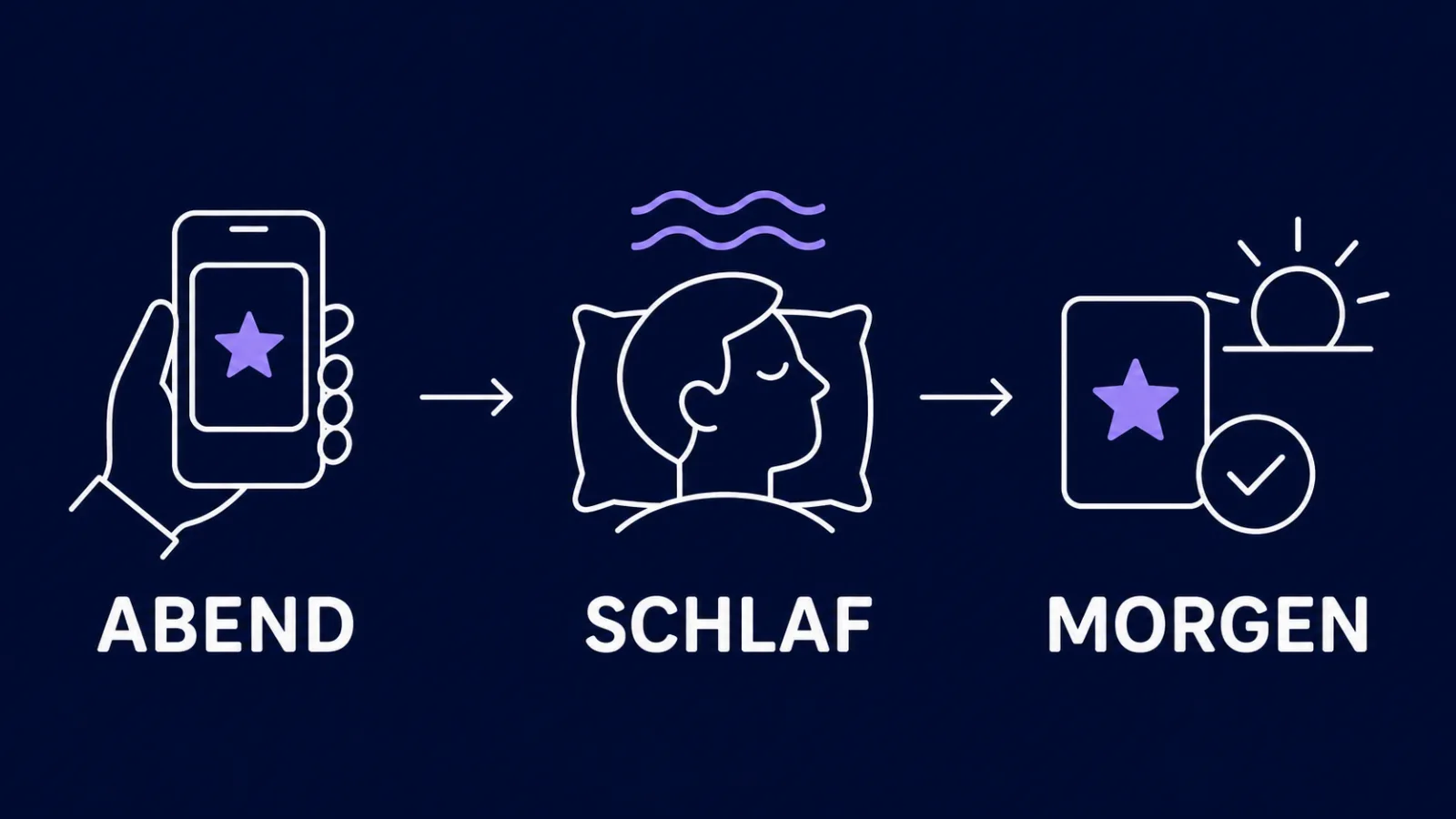 Schema: Wiederholung am Abend, Festigung in der Nacht, Kontrolle am Morgen