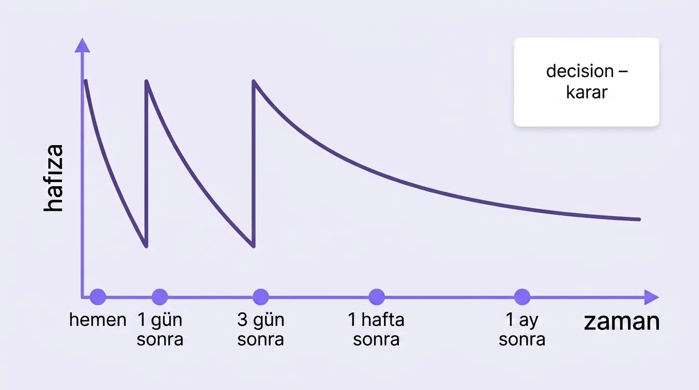 Unutma eğrisi ve giderek uzayan aralıklarla tekrar