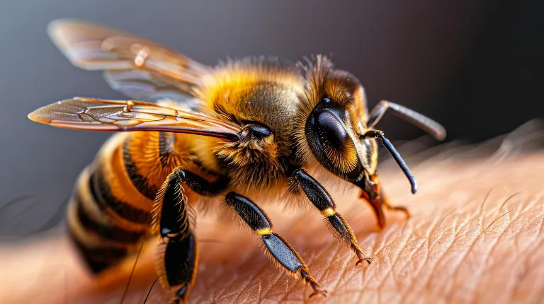stung — a été piqué